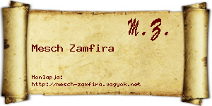 Mesch Zamfira névjegykártya
